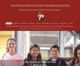 Txite.today(THE TEXAS INSTITUTE FOR TEACHER EDUCATION TEACHER CERTIFICATE) Screenshot