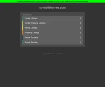 Txmobilehomes.com(TxWWW Classifieds) Screenshot