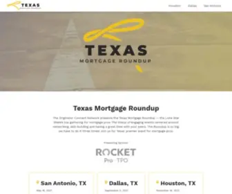 Txmortgageroundup.com(The Originator Connect Network presents the Texas Mortgage Roundup) Screenshot