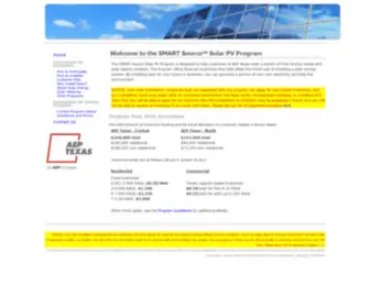 Txreincentives.com(AEP Texas Solar PV Incentive Program Homepage AEP Texas Header navbar.php AEP Texas Footer) Screenshot