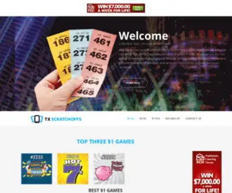 TXScratchoffs.com(Best texas scratch off tickets) Screenshot