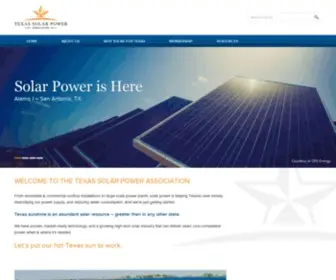 Txsolarpower.org(Texas Solar Power Association Texas Solar Power Association) Screenshot