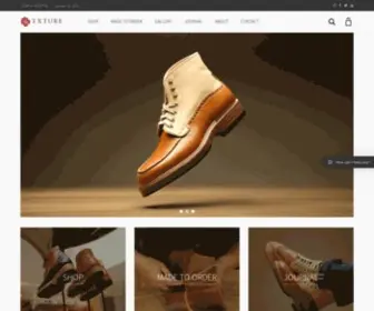 Txtureboots.com(TXTURE Boots Traditional manufacturing in shoe and bootmaking) Screenshot
