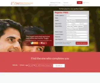 Tyagimatrimony.com(Tyagi Matrimonial) Screenshot