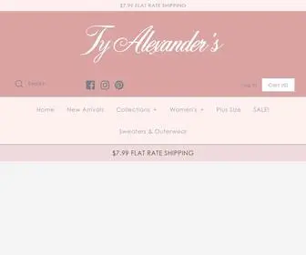 Tyalexanders.com(Ty Alexander's) Screenshot