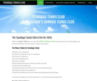 Tyandagatennis.com(Burlington's Summer Tennis Club) Screenshot