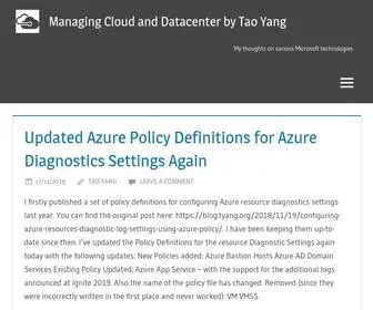 Tyang.org(Managing Cloud and Datacenter by Tao Yang) Screenshot