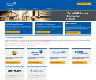 Tycoemea.com(Technical Product Library Website) Screenshot