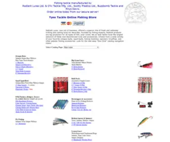 Tyeetackle.com(Order fishing tackle supplies online) Screenshot