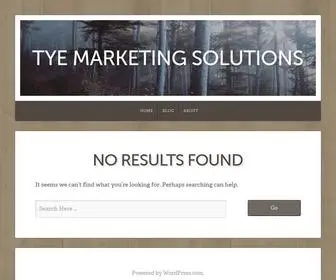 Tyemarketing.com(Tye Marketing Solutions) Screenshot
