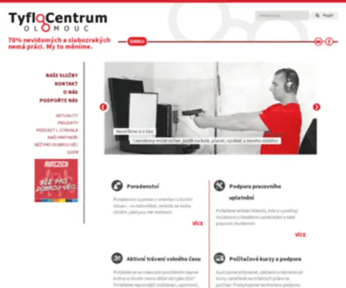 TYflocentrum-OL.cz(TyfloCentrum Olomouc) Screenshot