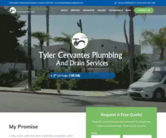 Tylercervantesplumbing.com(Tyler Cervantes Plumbing) Screenshot