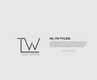 TylerjWatkins.com(Site em Construção) Screenshot