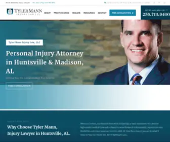 Tylermanninjurylaw.com(Personal injury law Huntsville AL) Screenshot