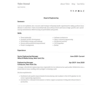 Tylerstroud.com(Tyler Stroud New York City) Screenshot