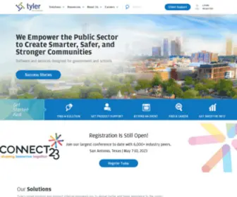Tylertech.com(Software & Services for the Public Sector) Screenshot