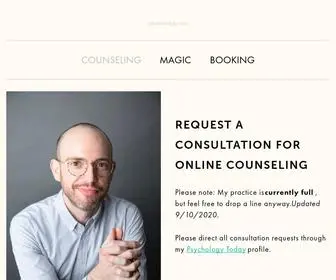 Tylertwombly.com(Therapist and magician) Screenshot