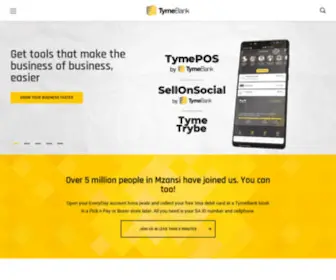 Tymedigital.co.za(Forget monthly bank charges) Screenshot