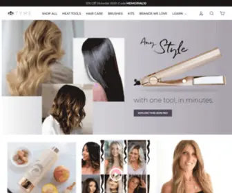 Tymehair.com(TYME Titanium Hair Curling and Flat Iron) Screenshot