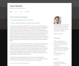 Tynansylvester.com(Tynan Sylvester) Screenshot