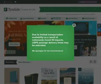 TYndale.com(The mission of Tyndale House Publishers) Screenshot