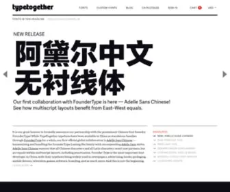 Type-Together.com(High quality fonts and custom type design) Screenshot