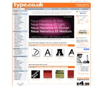 Type.co.uk(Cool Fonts to Custom Fonts) Screenshot