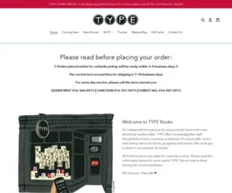 Typebooks.ca(Shop online or visit one of three locations. Queen West) Screenshot