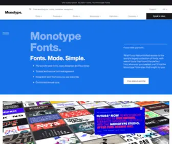 Typecast.com(Monotype Fonts) Screenshot
