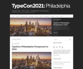 Typecon.com(Presented by the Society of Typographic Aficionados) Screenshot