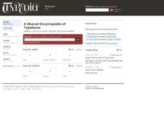 Typedia.com(A Shared Encyclopedia of Typefaces) Screenshot