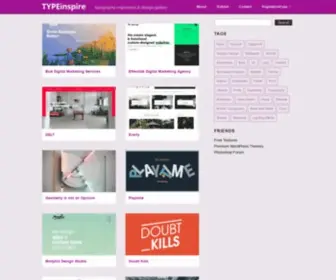 Typeinspire.com(Typography inspiration & design gallery) Screenshot