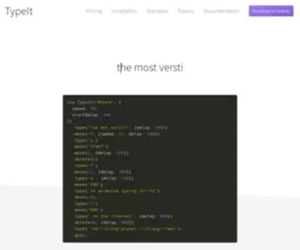 Typeitjs.com(The most versatile JavaScript typewriter effect library on the planet) Screenshot
