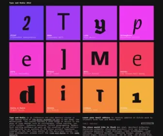 Typemedia2012.com(Type and Media 2012) Screenshot