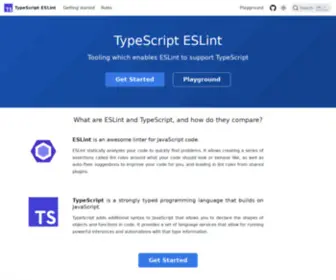 Typescript-Eslint.io(The tooling) Screenshot
