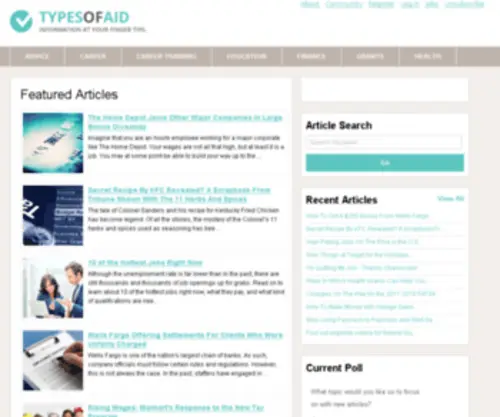 Typesofaid.com(Typesofaid) Screenshot