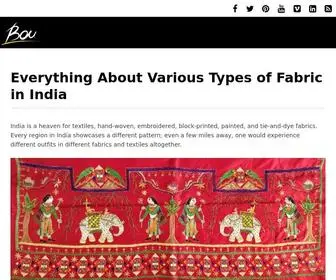 Typesoffabricinindia.com(Types of Fabric in India) Screenshot