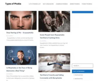 Typesofphobia.com(This website) Screenshot