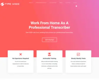 Typewhizz.co.uk(Become A Certified Transcriber) Screenshot