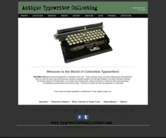 Typewritercollector.com(Antique Typewriter Collecting by Tony Casillo) Screenshot