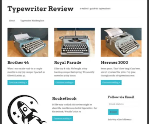 Typewriterreview.com(Typewriter review) Screenshot
