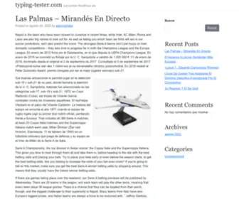 Typing-Tester.com(Just another WordPress site) Screenshot