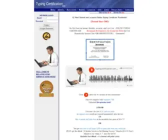 Typingcertification.com(Typing Certificate) Screenshot