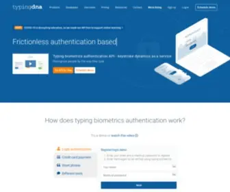 Typingdna.com(Continuous Endpoint Authentication) Screenshot