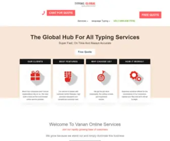 TypingGlobal.com(Online Typing Services & Outsourcing) Screenshot