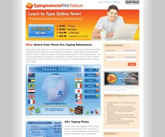 Typinginstructorplatinum.com(TypingInstructor Platinum Web) Screenshot