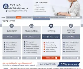 Typingservice.org(Professional typing services for all your needs) Screenshot