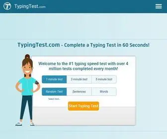 Typingtest.com(Complete a Typing Test in 60 Seconds) Screenshot