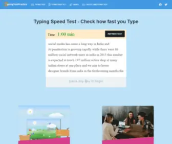 Typingtestpractice.com(Typing speed Test) Screenshot