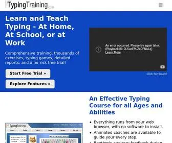 Typingtraining.com(Learn and Teach Typing at TypingTraining.com) Screenshot
